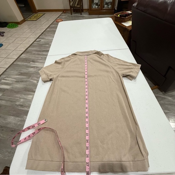 H&M Muscle Fit Polo Tan 1/4 Zip Shirt Short Sleeve Collar Men’s Size Large - Picture 6 of 13